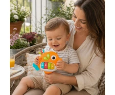 WOOPIE BABY Interactive Piano Fish Organ Musical Sounds Light 18m+