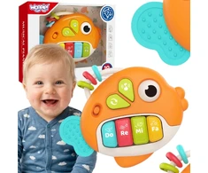 WOOPIE BABY Interactive Piano Fish Organ Musical Sounds Light 18m+