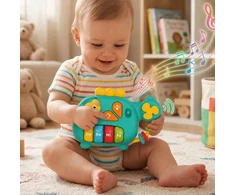 WOOPIE BABY Interactive Piano Helicopter Elephant Musical Sounds 18m+