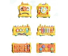 Woopie Baby WOOPIE Interaktyvus Edukacinis Autobusėlis 6w1 Młoteczek Cymbałki +18m