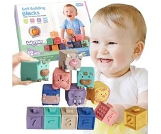 WOOPIE BABY sensoriniai kaladėlių rinkinys vaikams 12vnt