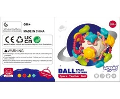 WOOPIE BABY sensorinis žaislas–barškutis 4in1 su kramtuku kūdikiams