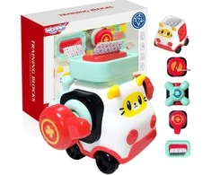 WOOPIE BABY Montessori manipuliacinis konstruktorius Katino automobilis