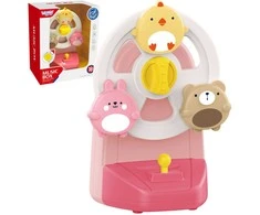 Muzikinė karuselė su gyvūnais WOOPIE BABY rožinė