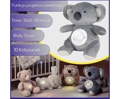 Miego draugas meškinas su projektoriumi ir lopšinėmis WOOPIE BABY