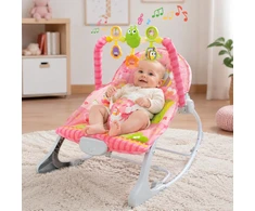 WOOPIE BABY Rožinė Vibration Rocker with Arch