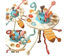 Sensorinis Montessori kramtukas–barškutis WOOPIE BABY