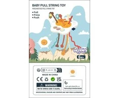 WOOPIE BABY Montessori sensorinis žaislas-kramtukas-barškutis daugiafunkcis NSO