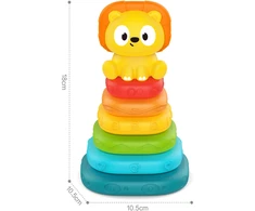 WOOPIE BABY Sensory Pyramid Tower Puzzle Lion 6m+