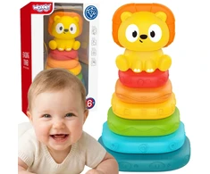 WOOPIE BABY Sensory Pyramid Tower Puzzle Lion 6m+
