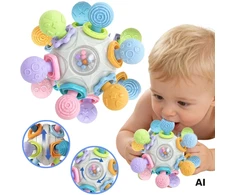 WOOPIE BABY Sensory Toy Teether Ball 3in1 Ball 6m+