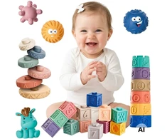 WOOPIE BABY Set of 27 Soft Sensory Blocks