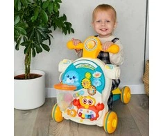 Woopie Vaikiškas vežimėlis Edukacinis stalas Paspirtukas Rider 4in1