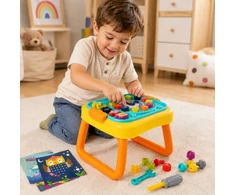 Woopie Baby WOOPIE Interactive Educational Table Workshop and 3-in-1 Board