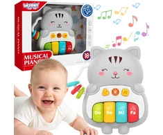 Woopie Baby WOOPIE Interactive Piano Kitty Musical Organ Sounds Light 18m+