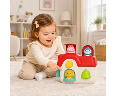 Woopie Baby WOOPIE Interactive Pop-Up Animal House Manipulative Toy 18m+