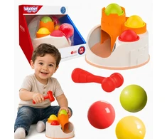 Woopie Baby WOOPIE „Punch Lock“ kamuoliukų kūjis lavinamasis žaislas 12 mėn.+