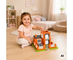 WOOPIE Statybinis rinkinys „Villa“ – 458 dalys, namo konstravimas vaikams nuo 3 metų