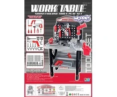 WOOPIE Large Workshop with Tools for Children DIY Set Drill Saw Hammer 50 pcs.