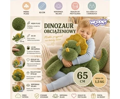 WOOPIE dinozauras sensorinis svorinis pliušinis žaislas 65cm