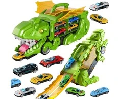 Woopie Žaislinis rinkinys: Dinosaūras ir automobilių trasa