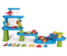 WOOPIE Huge Aquapark Vanduo Table 6 in 1 Sandbox Waterfall Vanduo Track 6-level Modular