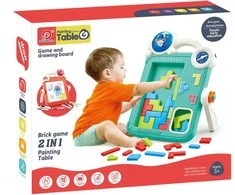 Dvipusė piešimo lenta su Tetris žaidimu Woopie 2 in 1