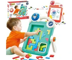 Dvipusė piešimo lenta su Tetris žaidimu Woopie 2 in 1