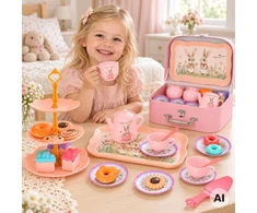 WOOPIE Elegant Tea and Coffee Set with Rabbit Motif 48 pcs.