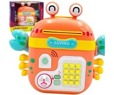 WOOPIE Elektroninė Pinigų Taupyklė Krabas Su Slaptažodžiu Oranžinė