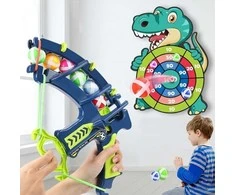Velcro Darts arkadinis žaidimas 2in1 rinkinys: skydas + dinozaurų lanko paleidėjas WOOPIE