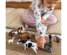 Figūrėlių rinkinys Laiminga ferma WOOPIE 10vnt