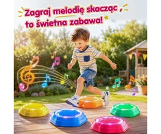 WOOPIE interaktyvūs pusiausvyros akmenys su garsu ir šviesa, 5 vnt.