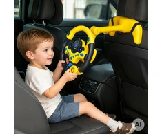 WOOPIE Interactive Car Steering Wheel with Lights Geltona