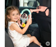 WOOPIE interaktyvus automobilio vairas su švieselėmis rožinis