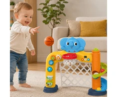 WOOPIE BABY Interactive Sports Center 2 in 1: Goal and Basket with Elephant