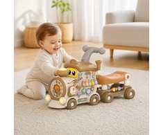 WOOPIE Interactive Train Ride-on Pusher 3-in-1 Educational Playing Light