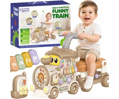 WOOPIE Interactive Train Ride-on Pusher 3-in-1 Educational Playing Light