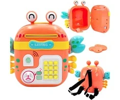 WOOPIE Elektroninė Pinigų Taupyklė Krabas Su Slaptažodžiu Oranžinė