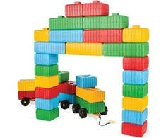 WOOPIE Statybiniai Konstruktoriai XXL su Automobiliu 43 vnt.