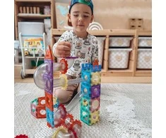 WOOPIE Magnetiniai konstruktoriaus blokeliai 3D 126vnt