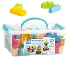 Minkštas konstruktorius kaladėlės WOOPIE Soft Blocks