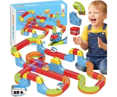 WOOPIE Magic Cube Train Construction Blocks Anti-Gravity Magnetic Track 68pcs.