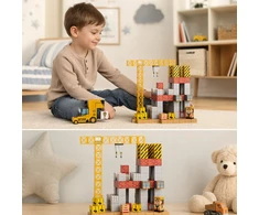 WOOPIE Magnetic Blocks 165pcs Cubes Construction Crane Excavator Gift 3D