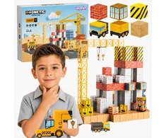 WOOPIE Magnetic Blocks 165pcs Cubes Construction Crane Excavator Gift 3D