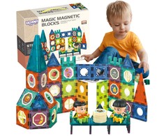 Magnetinis konstruktorius WOOPIE pilies rinkinys 98 vnt