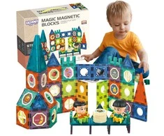 Magnetinis konstruktorius WOOPIE pilies rinkinys 98 vnt
