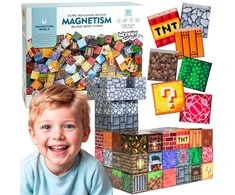 WOOPIE - Magnetinis konstruktorius - 3D kubeliai, 63 elementai