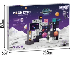 WOOPIE magnetiniai konstruktoriaus kubeliai Cosmos 74 vnt.