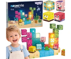 Woopie Magnetic Cubes 63 el Montessori Ocean Puzzle Game 3D